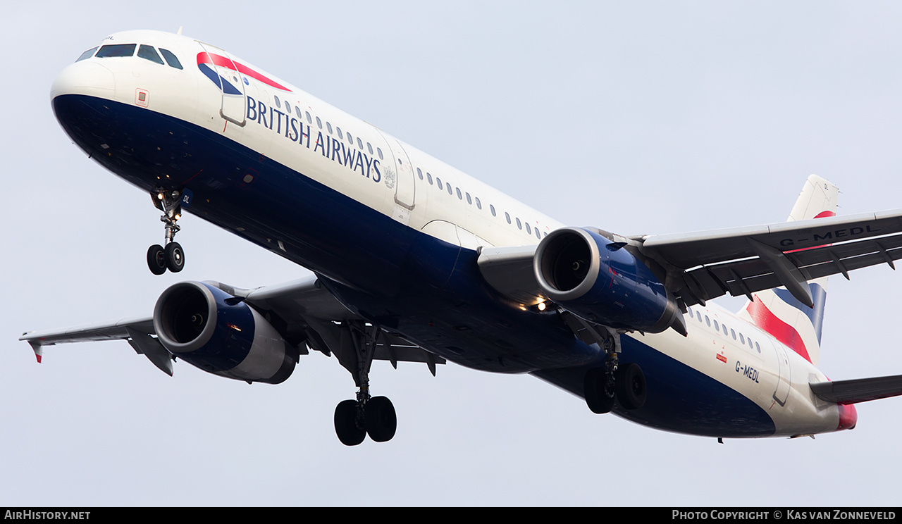 Aircraft Photo of G-MEDL | Airbus A321-231 | British Airways | AirHistory.net #419604