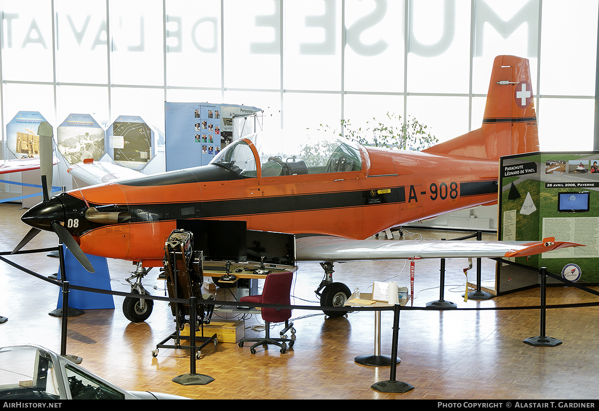 Aircraft Photo of A-908 | Pilatus PC-7 | Switzerland - Air Force | AirHistory.net #419605