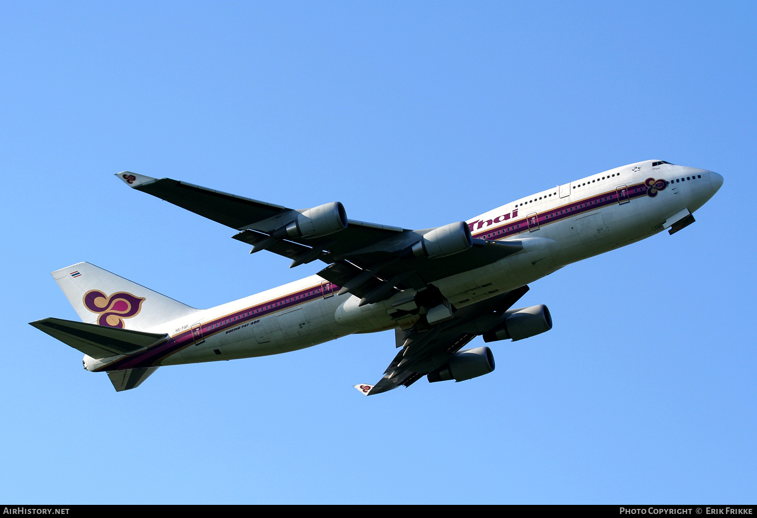 Aircraft Photo of HS-TGF | Boeing 747-4D7 | Thai Airways International | AirHistory.net #419640