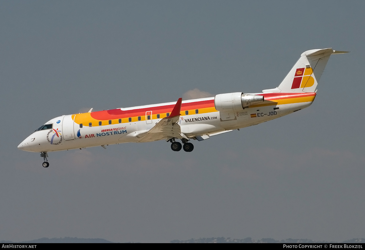 Aircraft Photo of EC-JOD | Bombardier CRJ-200ER (CL-600-2B19) | Iberia Regional | AirHistory.net #419661