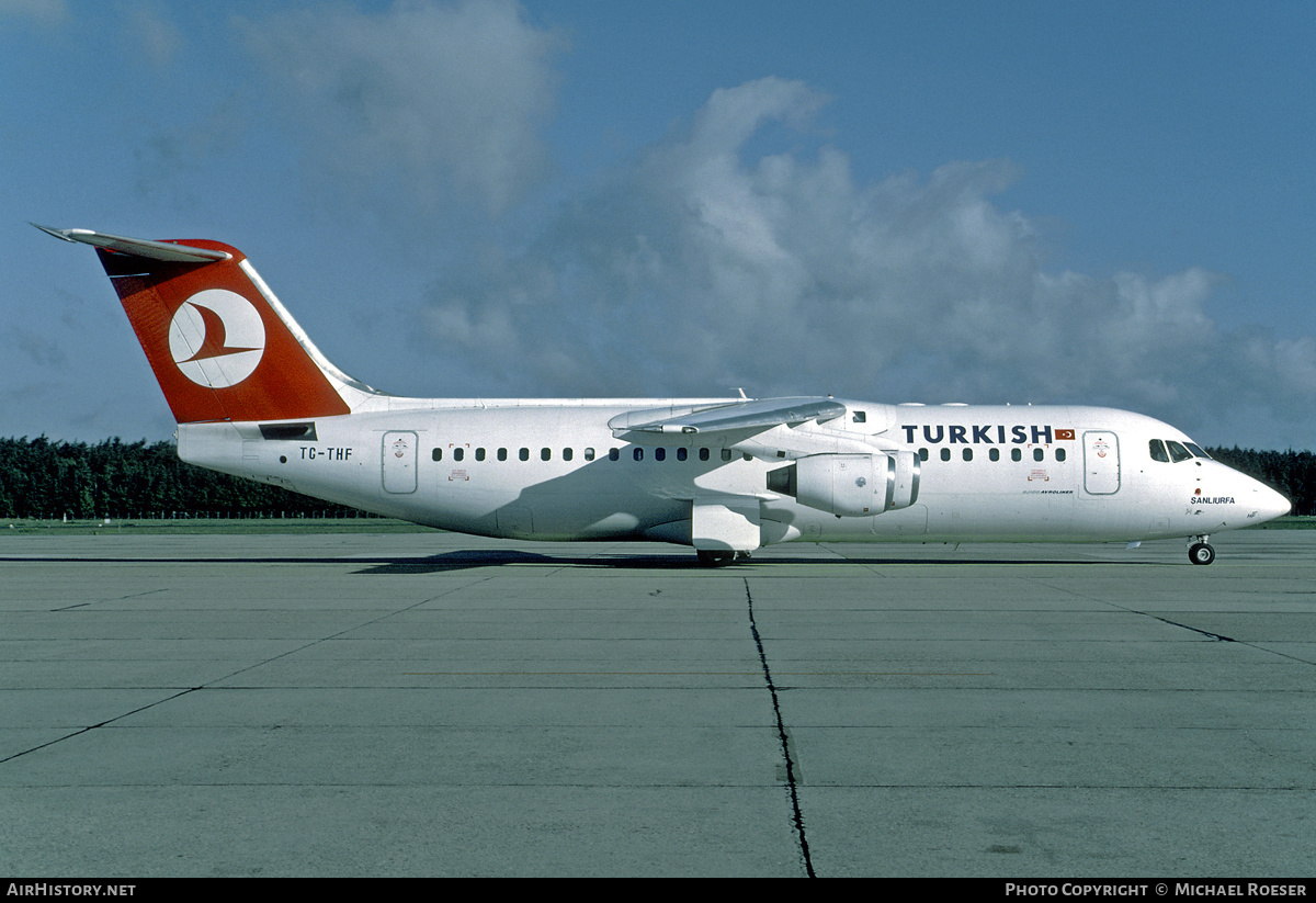 Aircraft Photo of TC-THF | BAE Systems Avro 146-RJ100 | Turkish Airlines | AirHistory.net #419735
