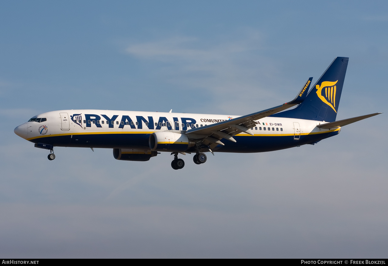 Aircraft Photo of EI-DWR | Boeing 737-8AS | Ryanair | Comunitat Valenciana | AirHistory.net #419782