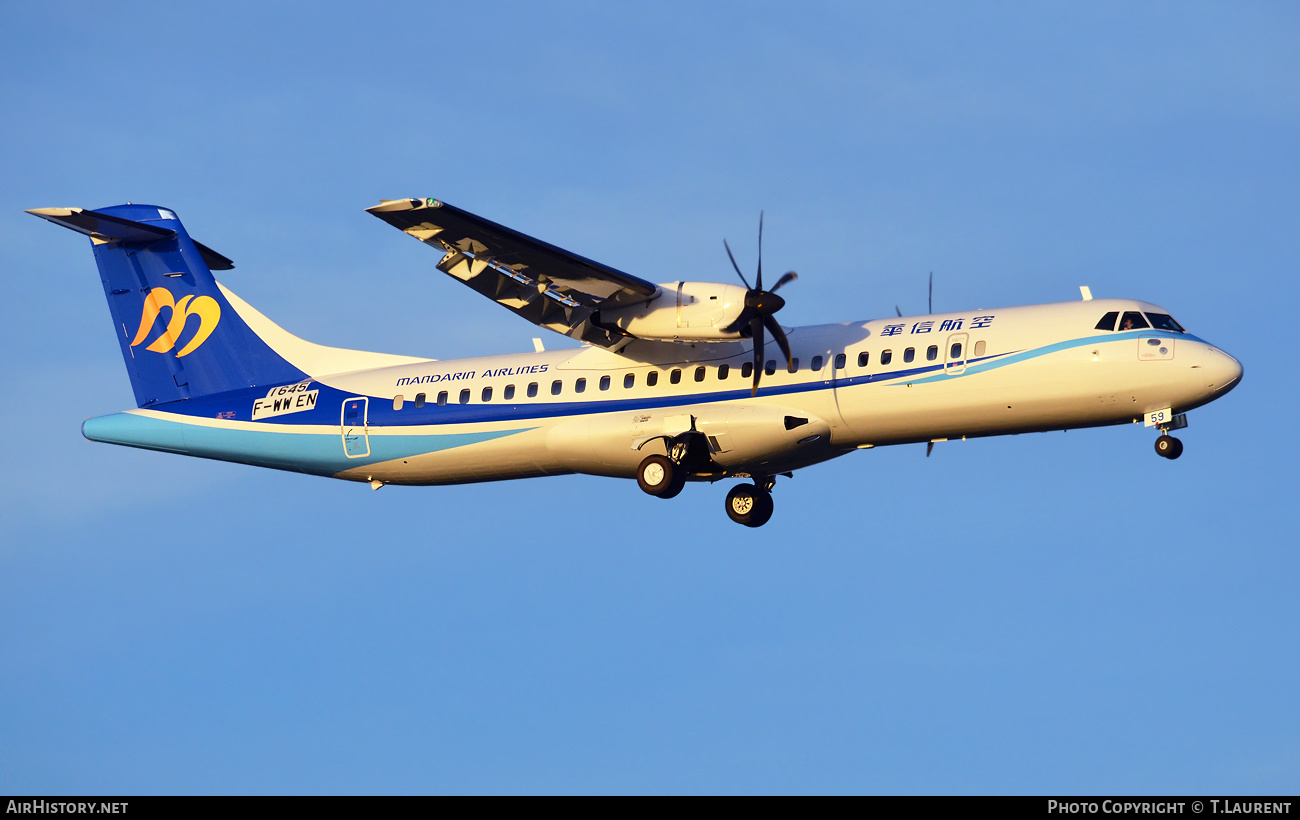 Aircraft Photo of F-WWEN | ATR ATR-72-600 (ATR-72-212A) | Mandarin Airlines | AirHistory.net #419856