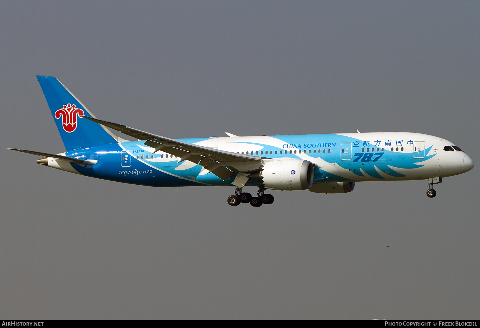 Aircraft Photo of B-2736 | Boeing 787-8 Dreamliner | China Southern Airlines | AirHistory.net #419865