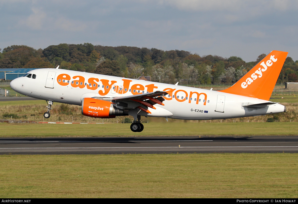 Aircraft Photo of G-EZAD | Airbus A319-111 | EasyJet | AirHistory.net #420116