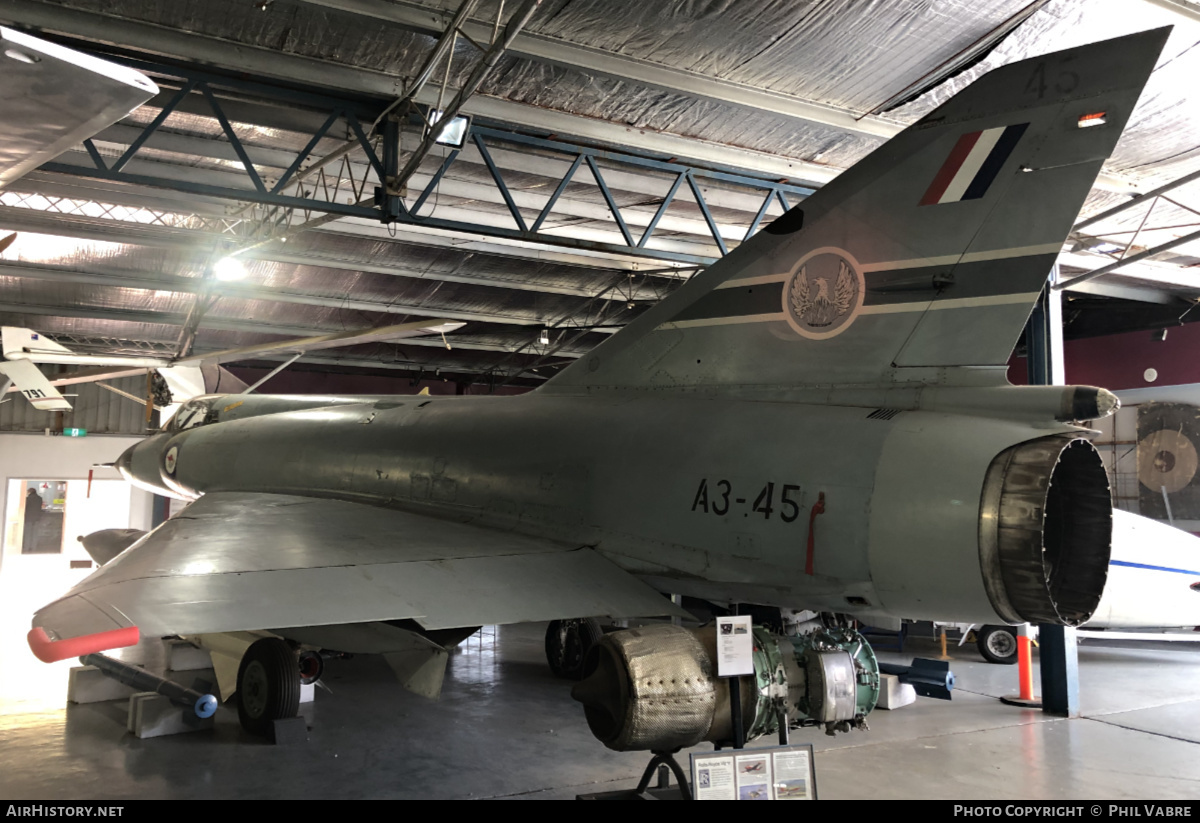 Aircraft Photo of A3-45 | Dassault Mirage IIIO(F/A) | Australia - Air Force | AirHistory.net #420403