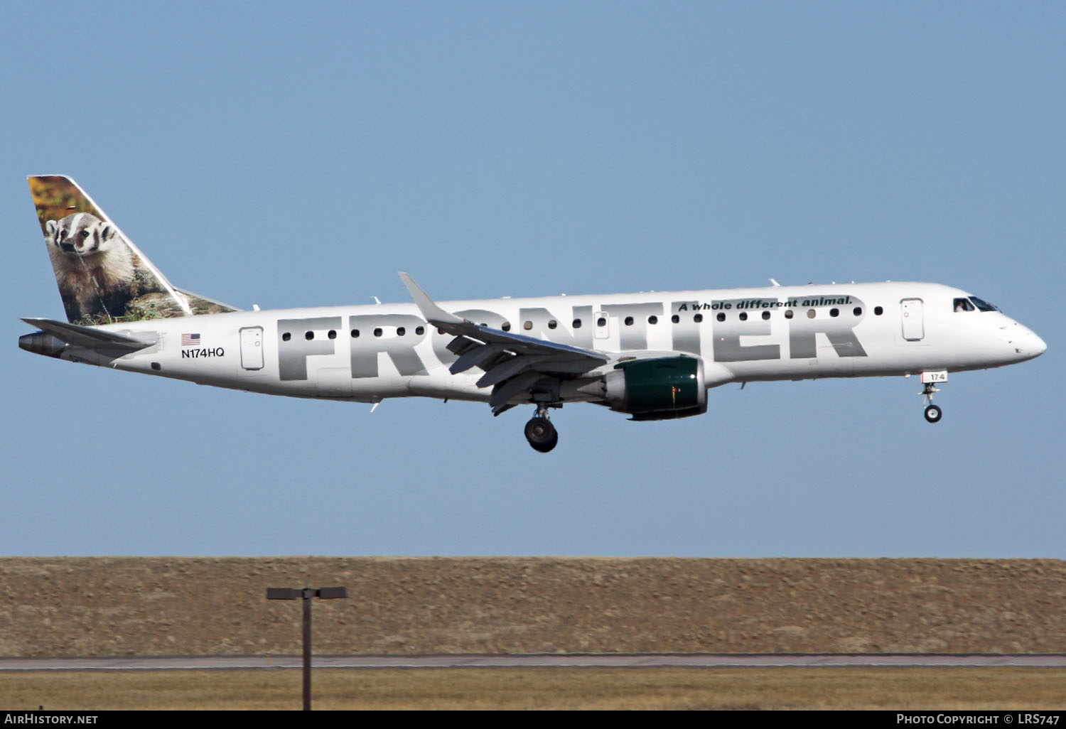 Aircraft Photo of N174HQ | Embraer 190AR (ERJ-190-100IGW) | Frontier Airlines | AirHistory.net #420443