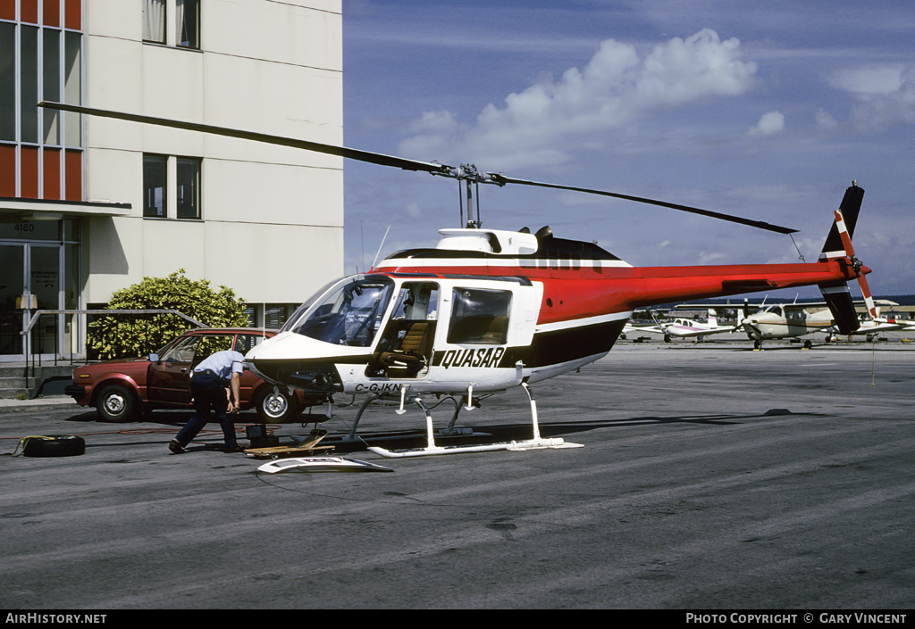 Aircraft Photo of C-GJKN | Bell 206B JetRanger II | Quasar Helicopters | AirHistory.net #420635