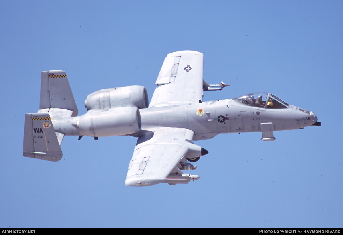 Aircraft Photo of 81-0958 | Fairchild A-10A Thunderbolt II | USA - Air Force | AirHistory.net #420702