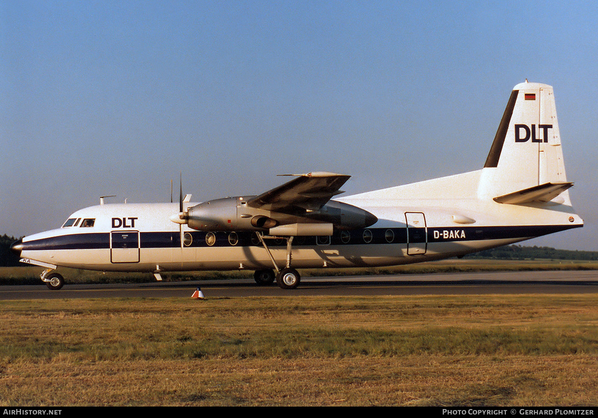 Aircraft Photo of D-BAKA | Fokker F27-100 Friendship | DLT - Deutsche Luftverkehrsgesellschaft | AirHistory.net #420901