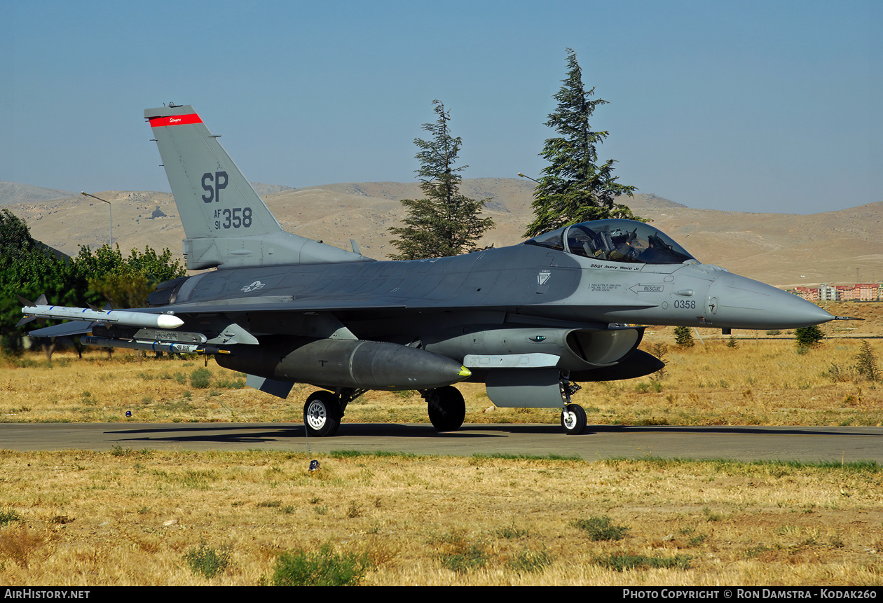 Aircraft Photo of 91-0358 / AF91-358 | General Dynamics F-16CJ Fighting Falcon | USA - Air Force | AirHistory.net #421028