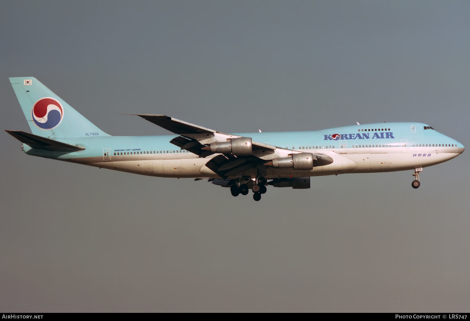 Aircraft Photo of HL7458 | Boeing 747-2B5B | Korean Air | AirHistory.net #421037
