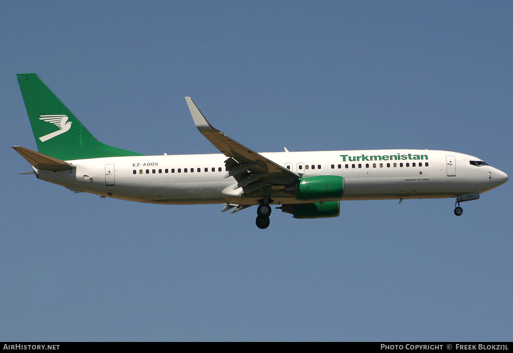Aircraft Photo of EZ-A005 | Boeing 737-82K | Turkmenistan Airlines | AirHistory.net #421043