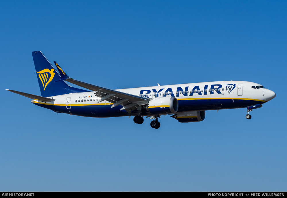 Aircraft Photo of EI-HAT | Boeing 737-8200 Max 200 | Ryanair | AirHistory.net #421077