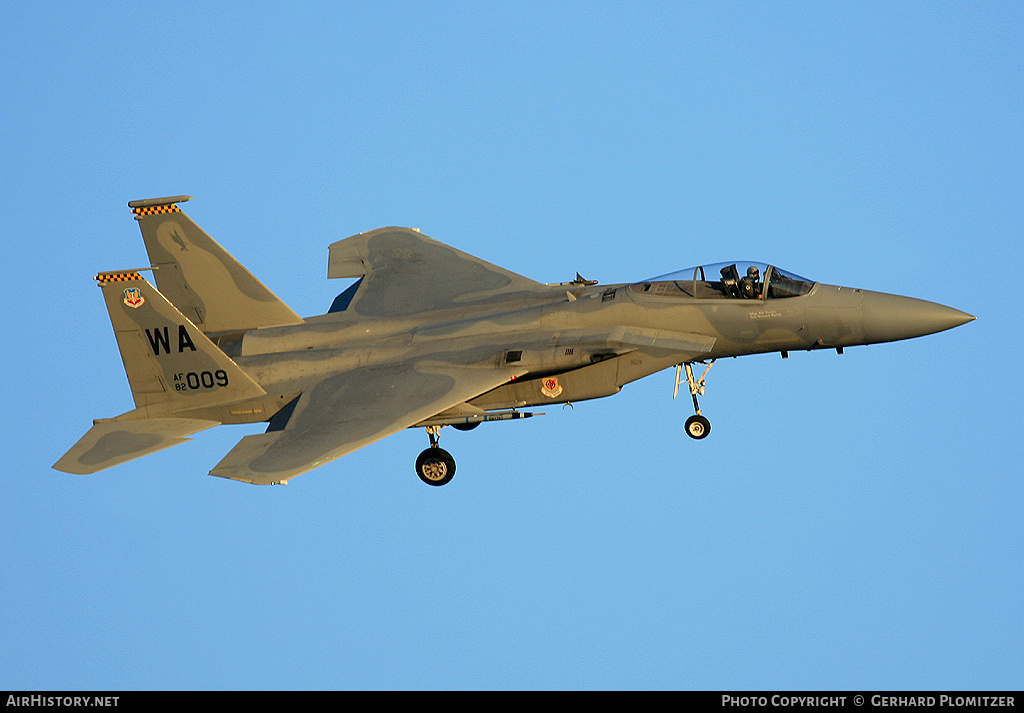 Aircraft Photo of 82-0009 | McDonnell Douglas F-15C Eagle | USA - Air Force | AirHistory.net #421217