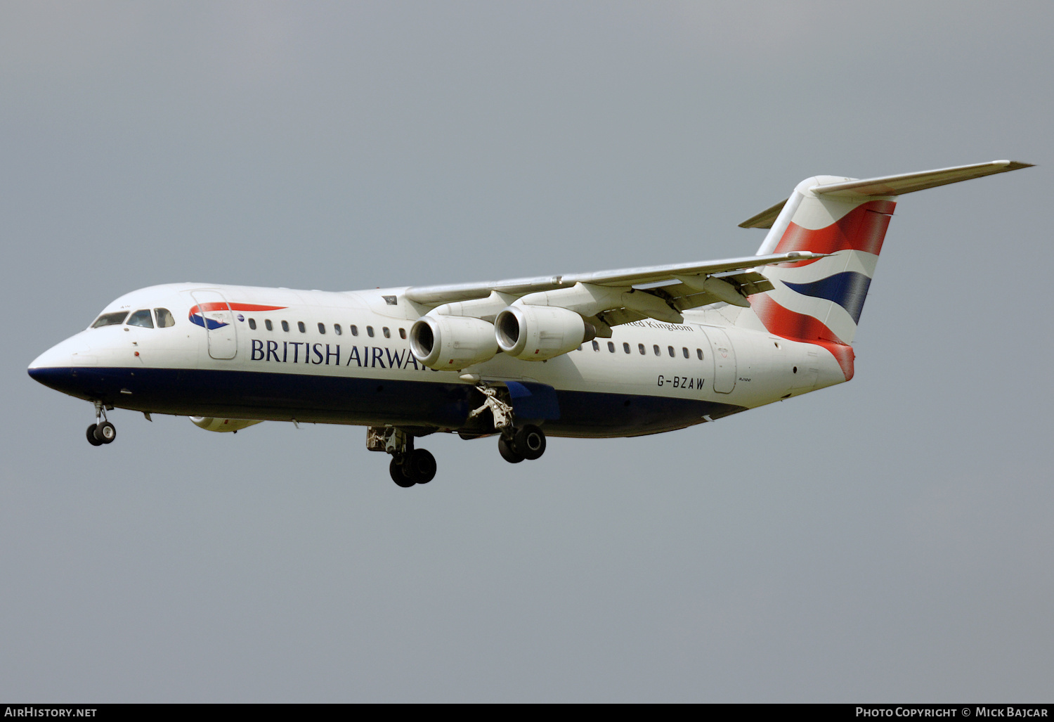 Aircraft Photo of G-BZAW | British Aerospace Avro 146-RJ100 | British Airways | AirHistory.net #421305