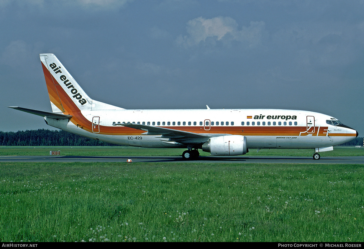 Aircraft Photo of EC-429 | Boeing 737-3S3 | Air Europa | AirHistory.net #421358