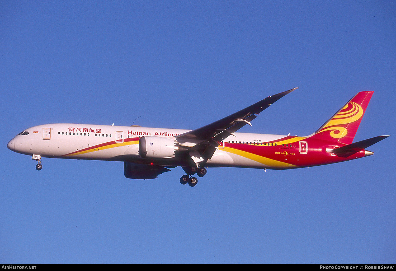 Aircraft Photo of B-1546 | Boeing 787-9 Dreamliner | Hainan Airlines | AirHistory.net #421359