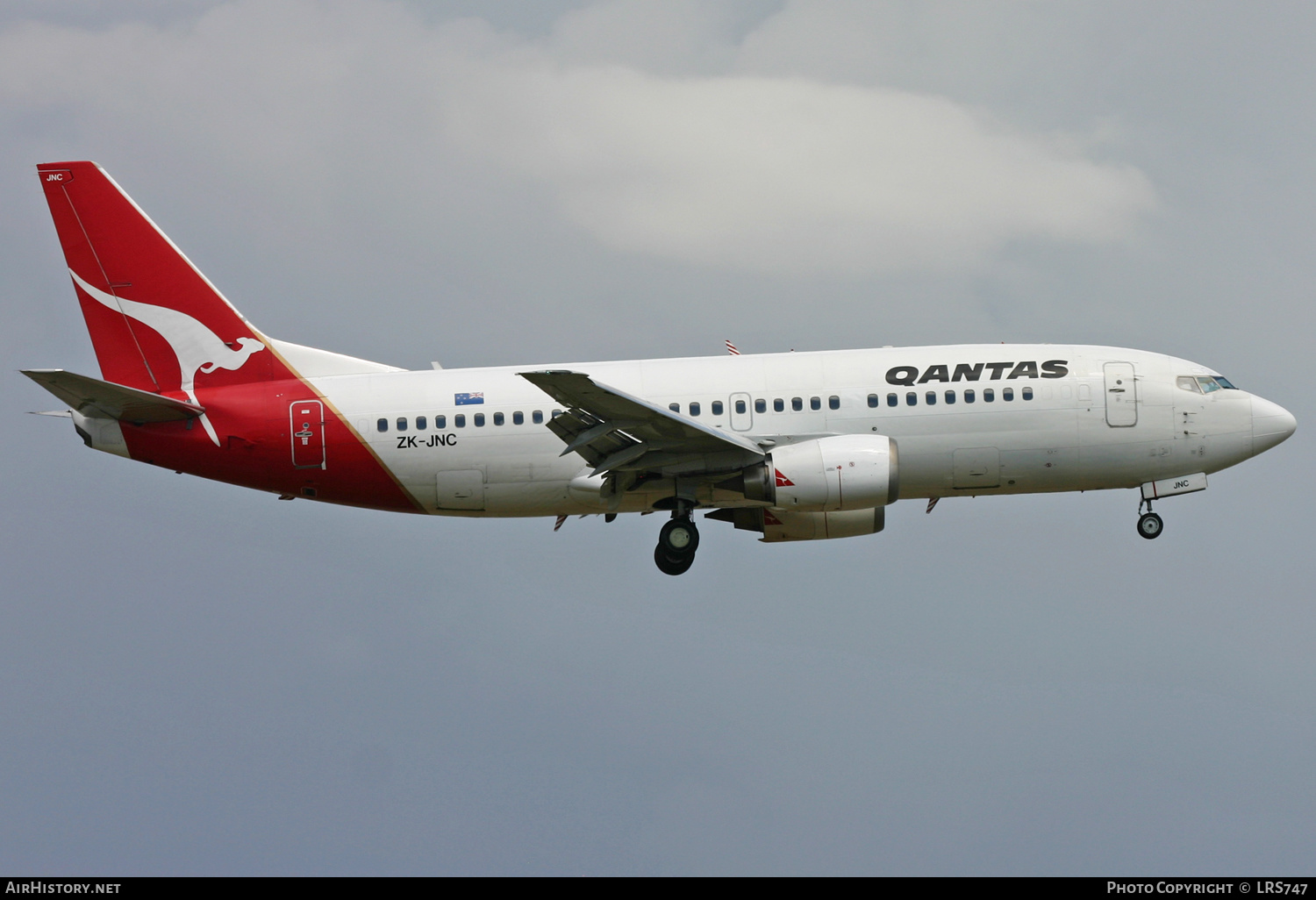 Aircraft Photo of ZK-JNC | Boeing 737-376 | Qantas | AirHistory.net #421548