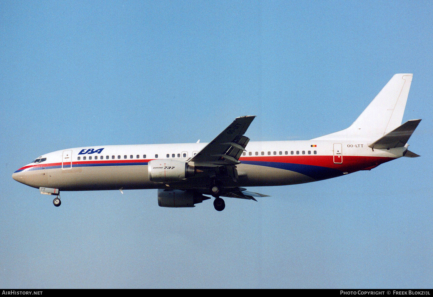 Aircraft Photo of OO-LTT | Boeing 737-4Q8 | EBA - Eurobelgian Airlines | AirHistory.net #421615