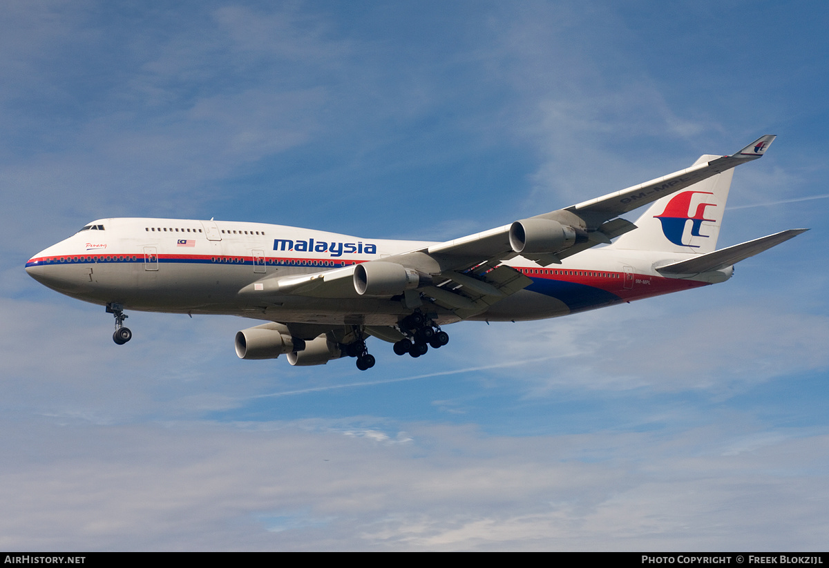 Aircraft Photo of 9M-MPL | Boeing 747-4H6 | Malaysia Airlines | AirHistory.net #421633