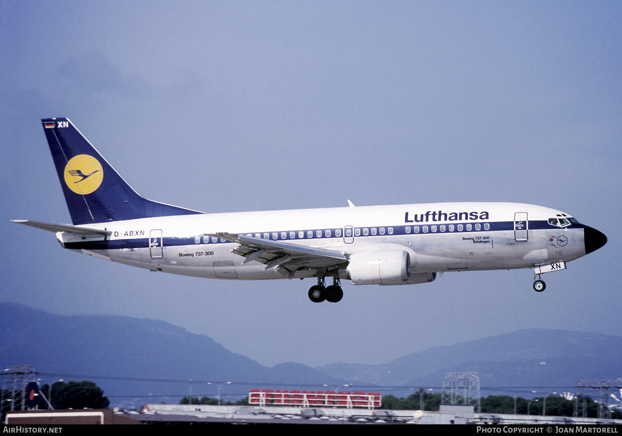 Aircraft Photo of D-ABXN | Boeing 737-330 | Lufthansa | AirHistory.net #421719