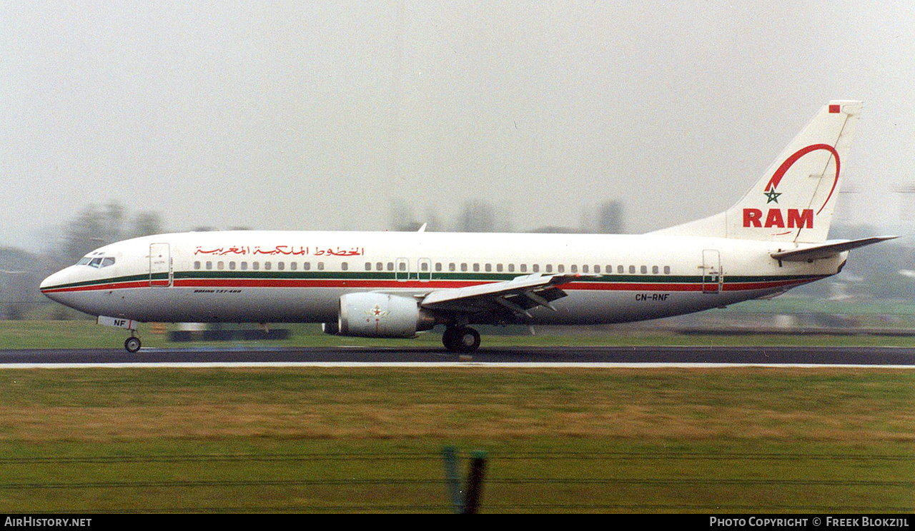Aircraft Photo of CN-RNF | Boeing 737-4B6 | Royal Air Maroc - RAM | AirHistory.net #421772