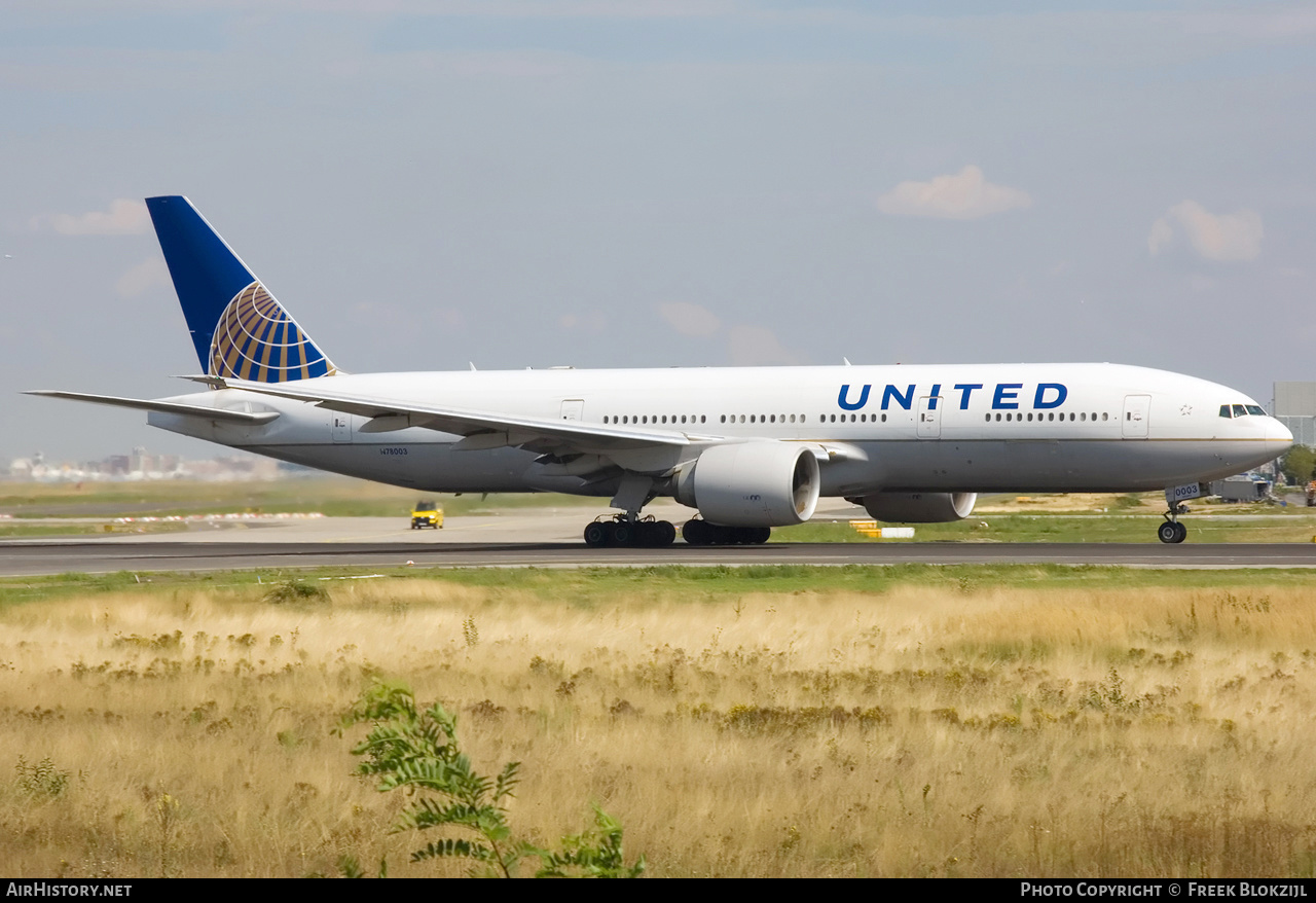 Aircraft Photo of N78003 | Boeing 777-224/ER | United Airlines | AirHistory.net #421796