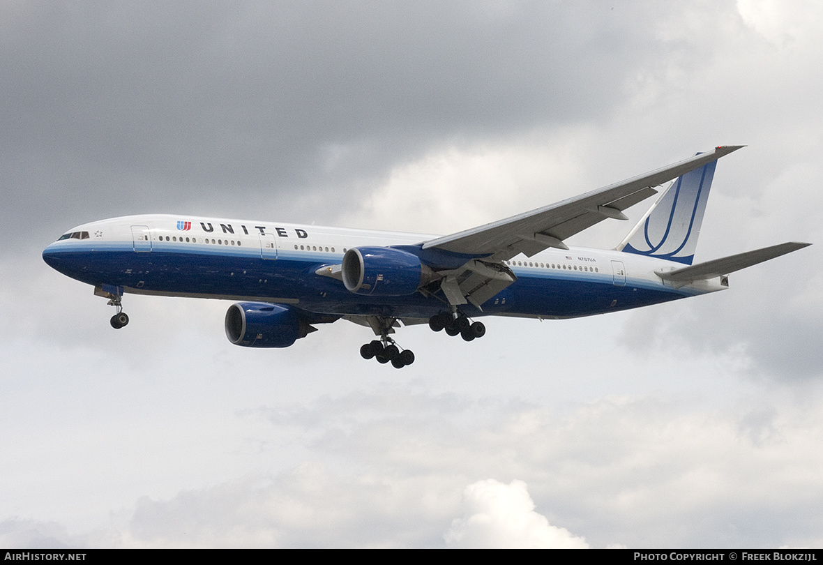 Aircraft Photo of N787UA | Boeing 777-222/ER | United Airlines | AirHistory.net #421897