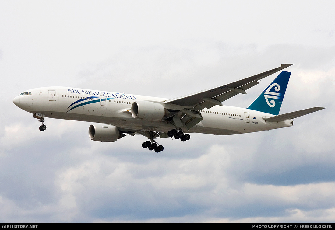 Aircraft Photo of ZK-OKG | Boeing 777-219/ER | Air New Zealand | AirHistory.net #421919