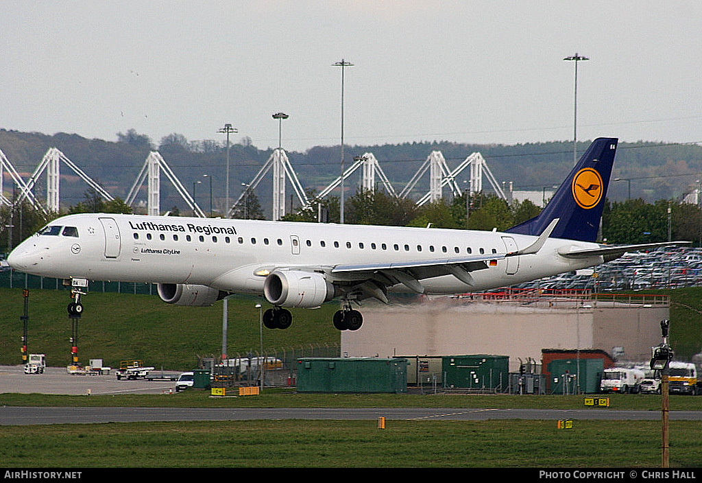 Aircraft Photo of D-AEBA | Embraer 195LR (ERJ-190-200LR) | Lufthansa Regional | AirHistory.net #421956