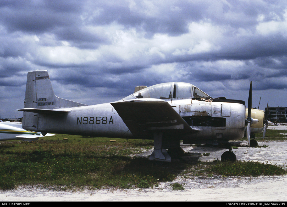Aircraft Photo of N9868A / 513513 | North American T-28S Fennec | AirHistory.net #421981