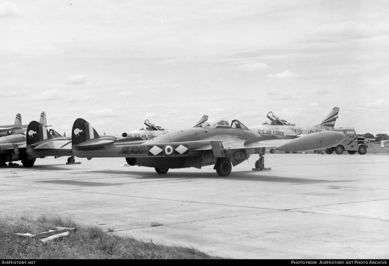 Aircraft Photo of WE420 | De Havilland D.H. 112 Venom FB1 | New Zealand - Air Force | AirHistory.net #422339