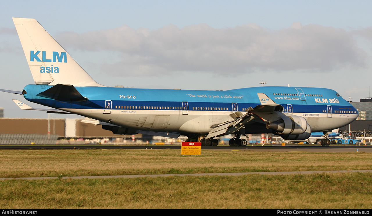 Aircraft Photo of PH-BFD | Boeing 747-406M | KLM Asia | AirHistory.net #422414