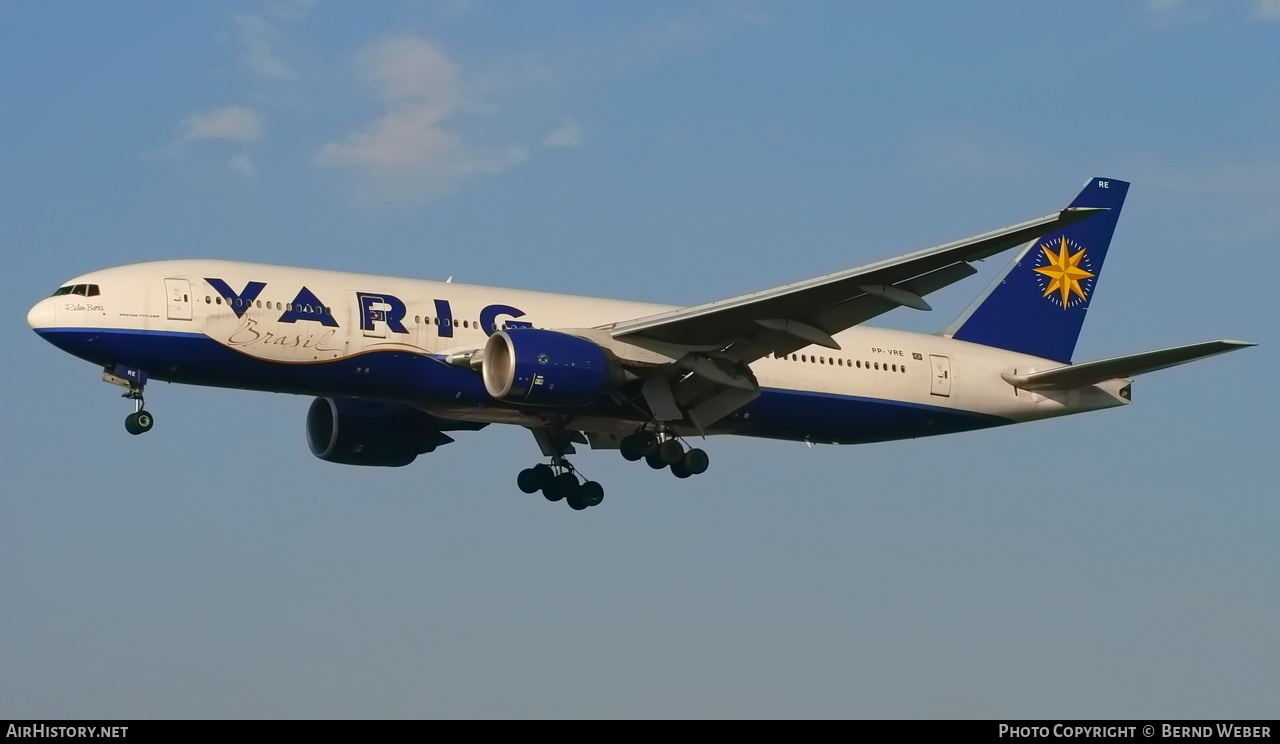 Aircraft Photo of PP-VRE | Boeing 777-222/ER | Varig | AirHistory.net #422428