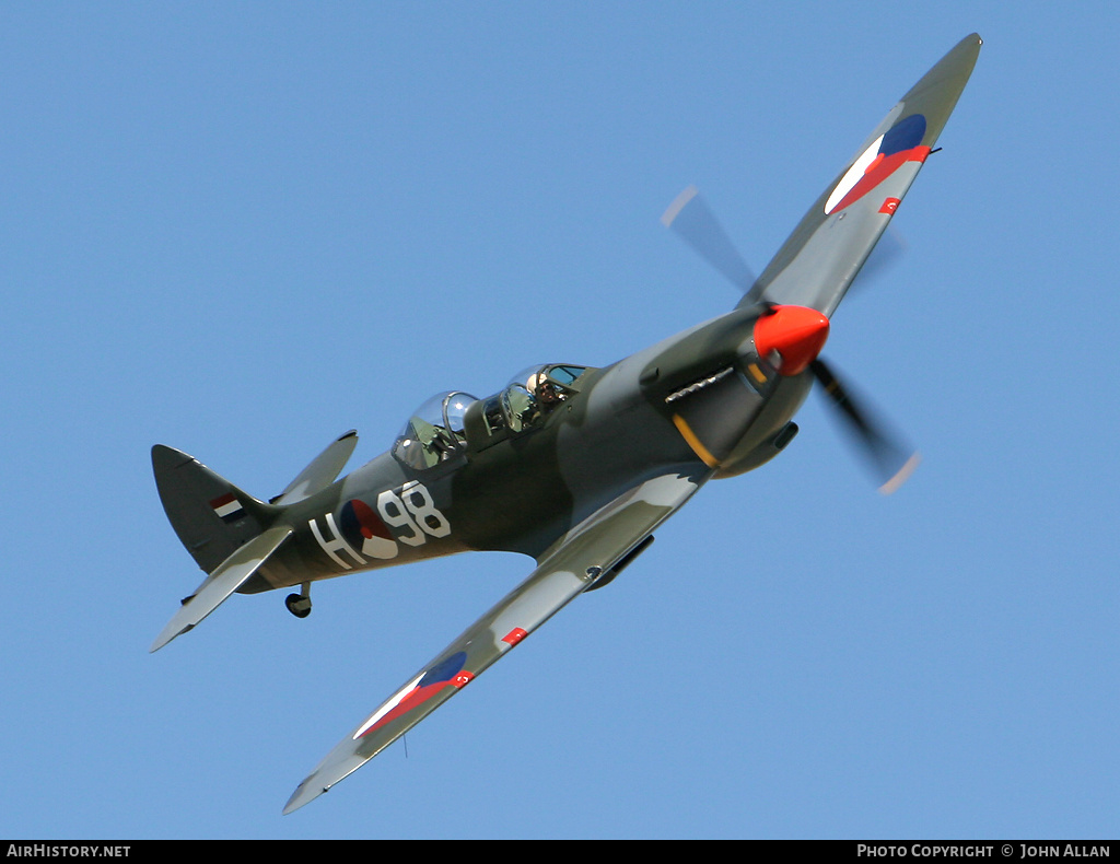 Aircraft Photo of G-CCCA / H-98 | Supermarine 509 Spitfire T9C | Netherlands - Air Force | AirHistory.net #422526