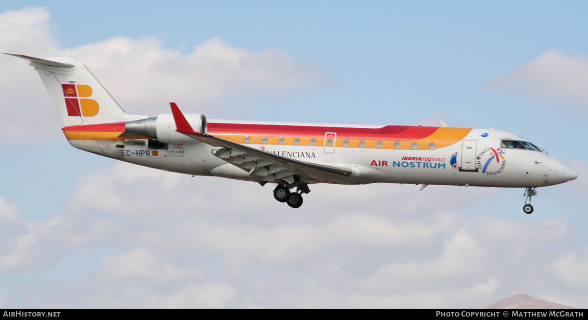 Aircraft Photo of EC-HPR | Bombardier CRJ-200ER (CL-600-2B19) | Iberia Regional | AirHistory.net #422575