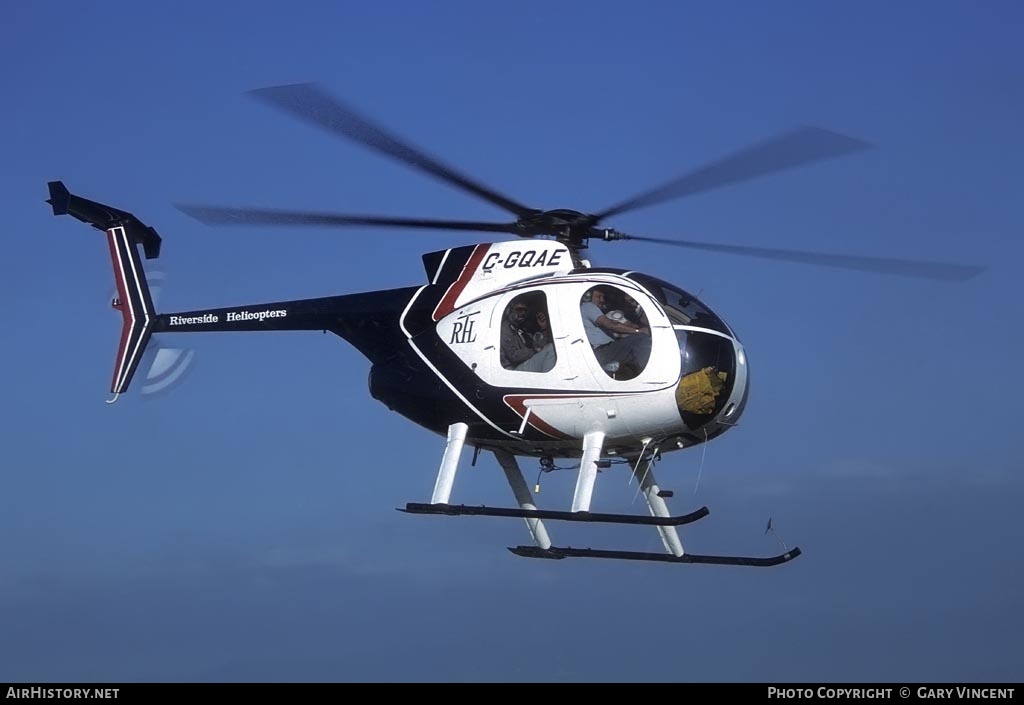 Aircraft Photo of C-GQAE | Hughes 500D (369D) | Riverside Helicopters | AirHistory.net #422579
