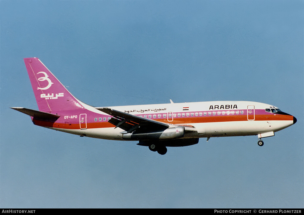 Aircraft Photo of OY-APO | Boeing 737-2L9/Adv | Arabia | AirHistory.net #422601
