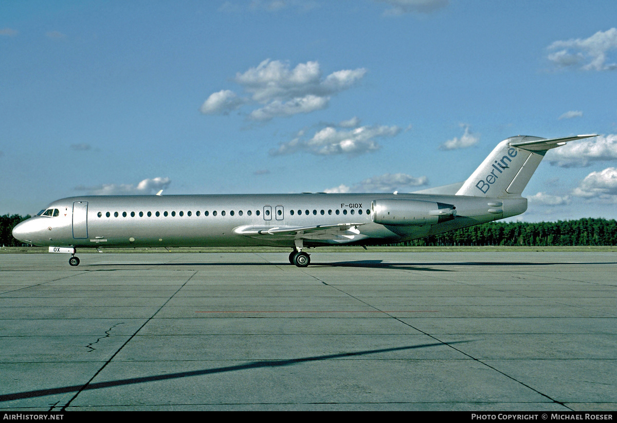 Aircraft Photo of F-GIOX | Fokker 100 (F28-0100) | BerLine | AirHistory.net #422741