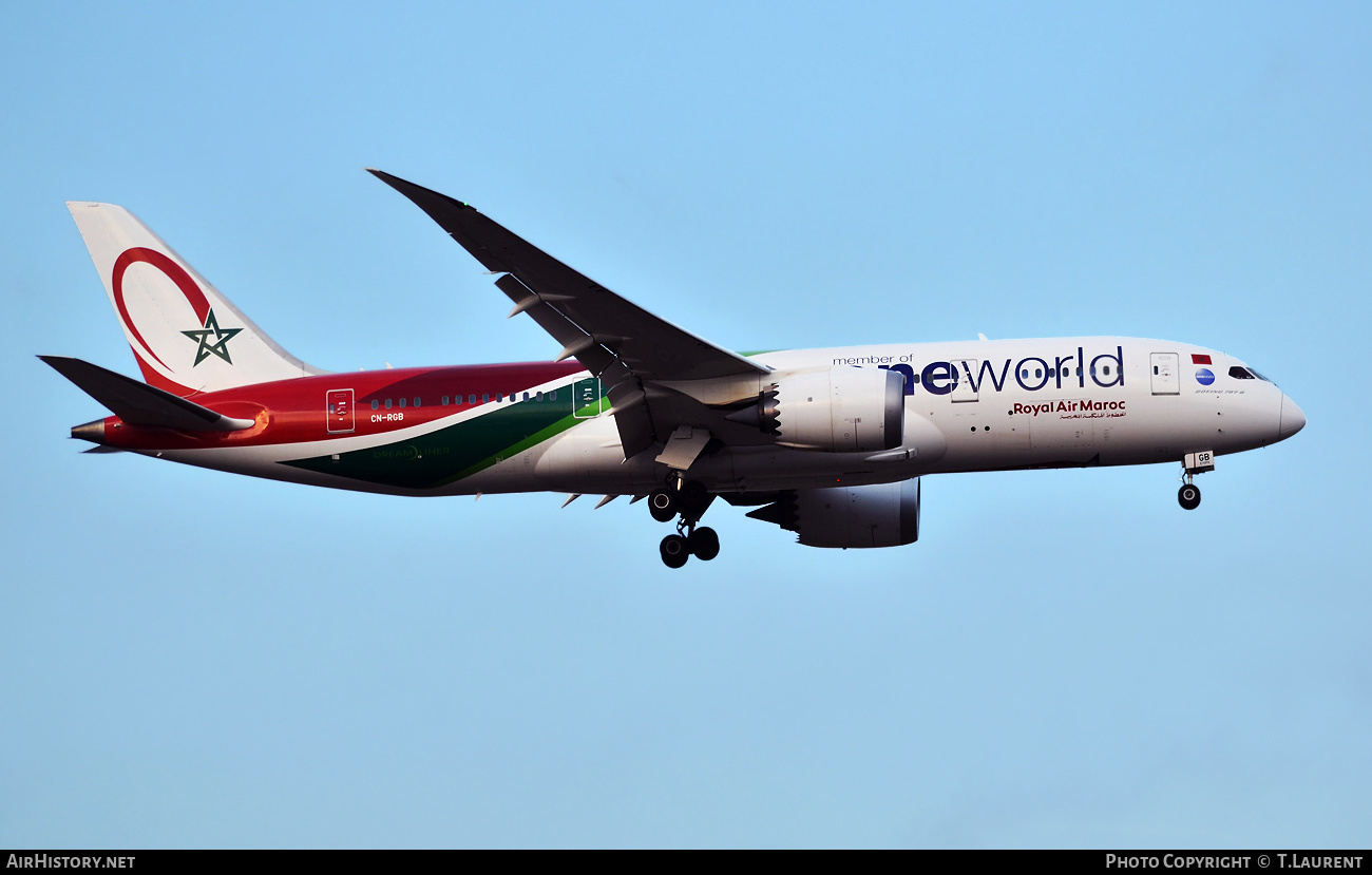 Aircraft Photo of CN-RGB | Boeing 787-8 Dreamliner | Royal Air Maroc - RAM | AirHistory.net #422899