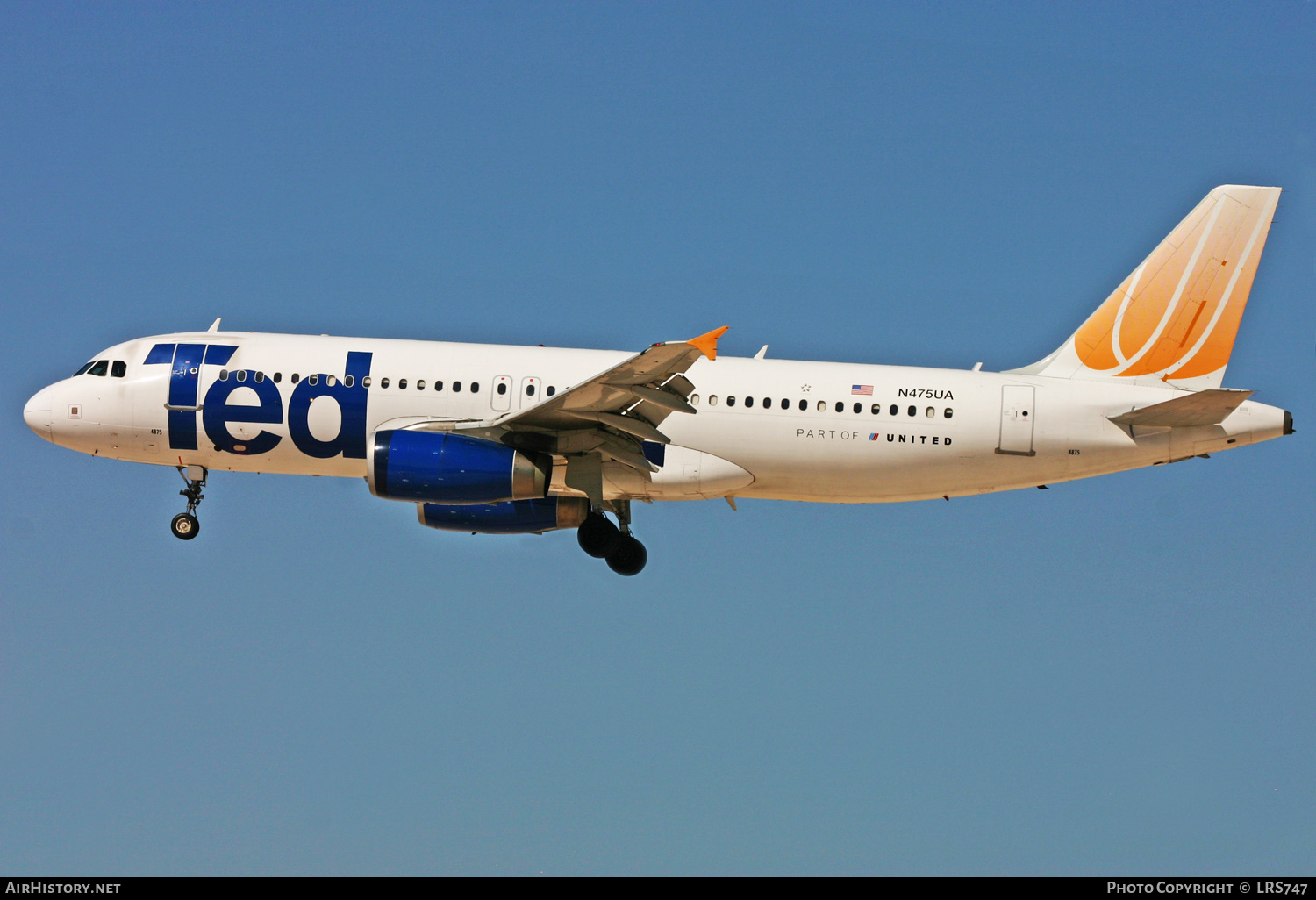 Aircraft Photo of N475UA | Airbus A320-232 | Ted | AirHistory.net #422976