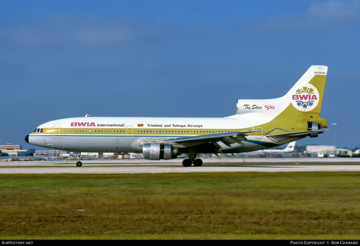 Aircraft Photo of N3140D | Lockheed L-1011-385-3 TriStar 500 | BWIA International - Trinidad and Tobago Airways | AirHistory.net #423096