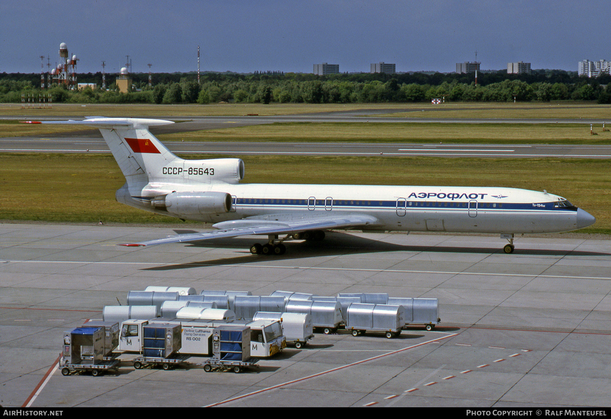 Aircraft Photo of CCCP-85643 | Tupolev Tu-154M | Aeroflot | AirHistory.net #423427