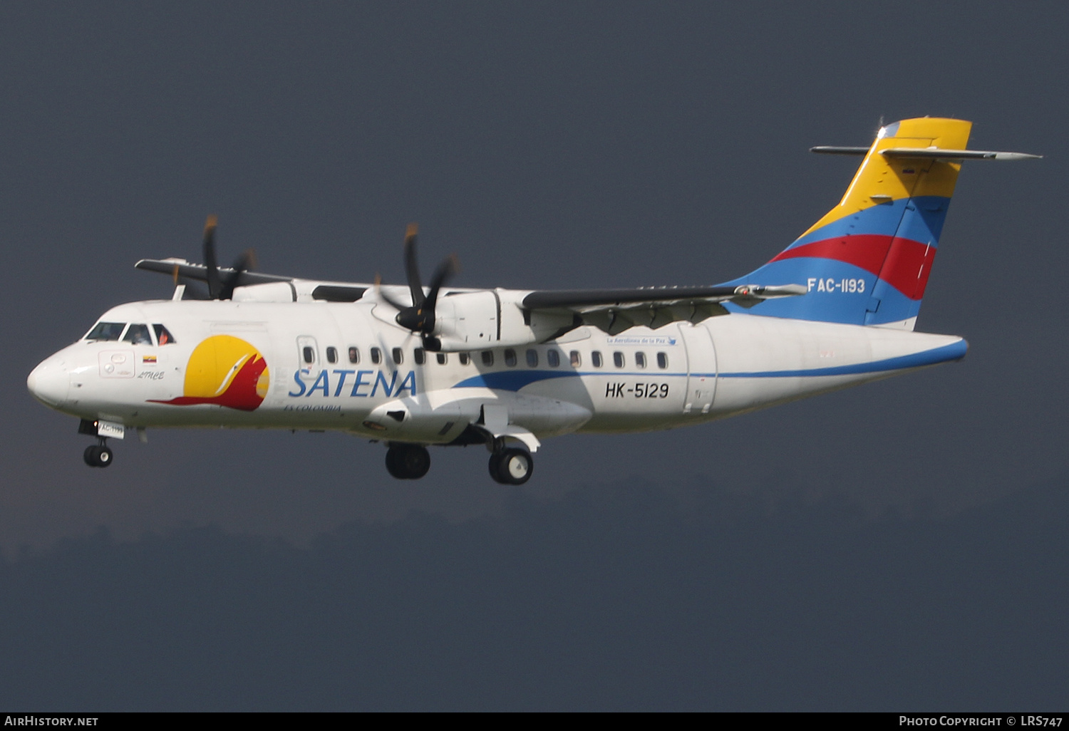 Aircraft Photo of FAC-1193 / HK-5129 | ATR ATR-42-600 | Colombia - Satena | AirHistory.net #423443