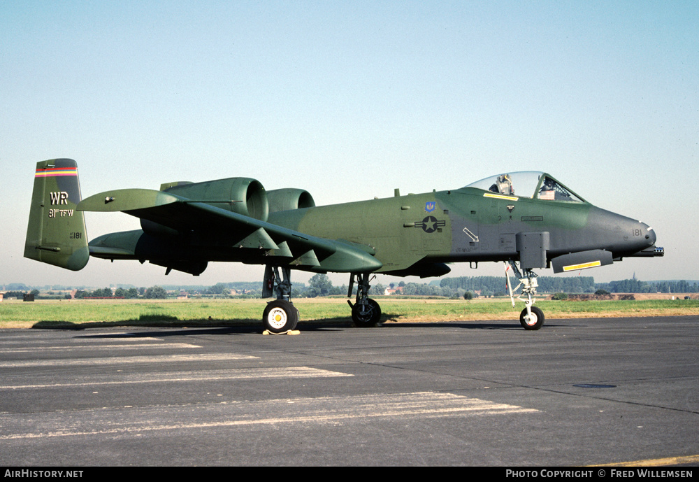 Aircraft Photo of 80-0181 | Fairchild A-10A Thunderbolt II | USA - Air Force | AirHistory.net #423449