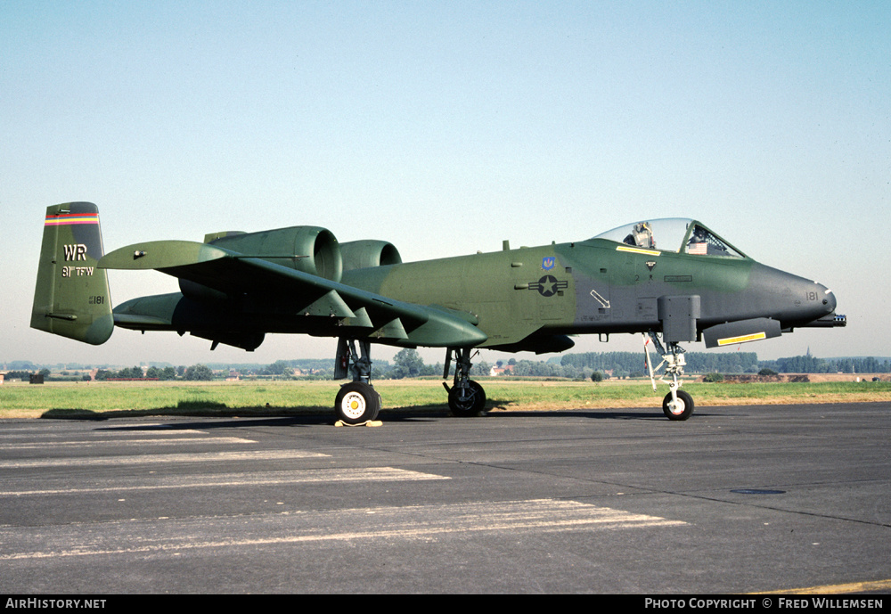 Aircraft Photo of 80-0181 / AF80-181 | Fairchild A-10A Thunderbolt II | USA - Air Force | AirHistory.net #423449