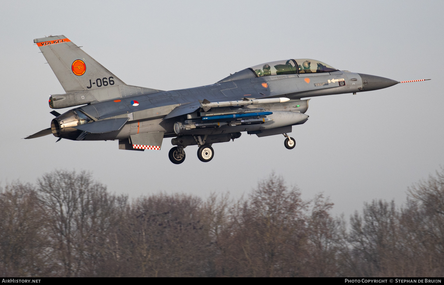 Aircraft Photo of J-066 | General Dynamics F-16BM Fighting Falcon | Netherlands - Air Force | AirHistory.net #423495