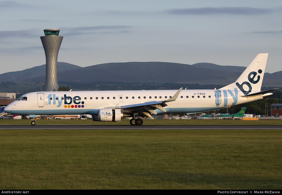 Aircraft Photo of G-FBEN | Embraer 195LR (ERJ-190-200LR) | Flybe | AirHistory.net #423587