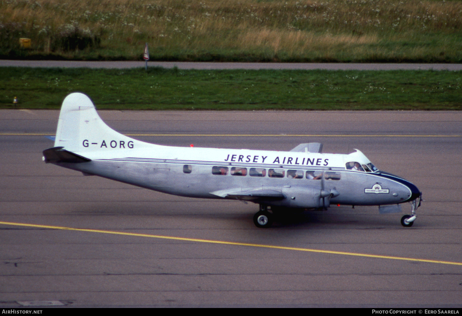 Aircraft Photo of G-AORG | De Havilland D.H. 114 Heron 2B | Jersey Airlines | AirHistory.net #423953